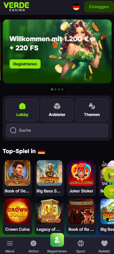 Startseite von Verde