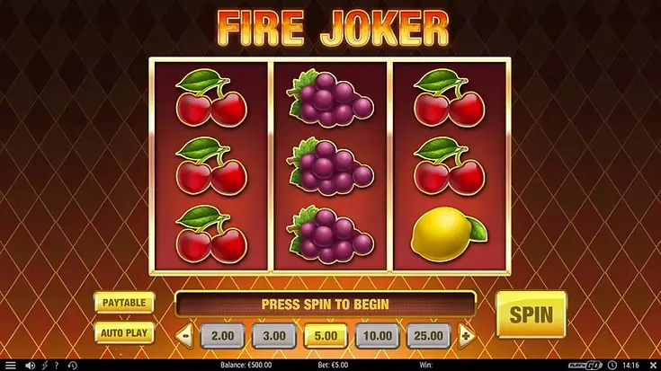 Fire Joker — Spielansicht