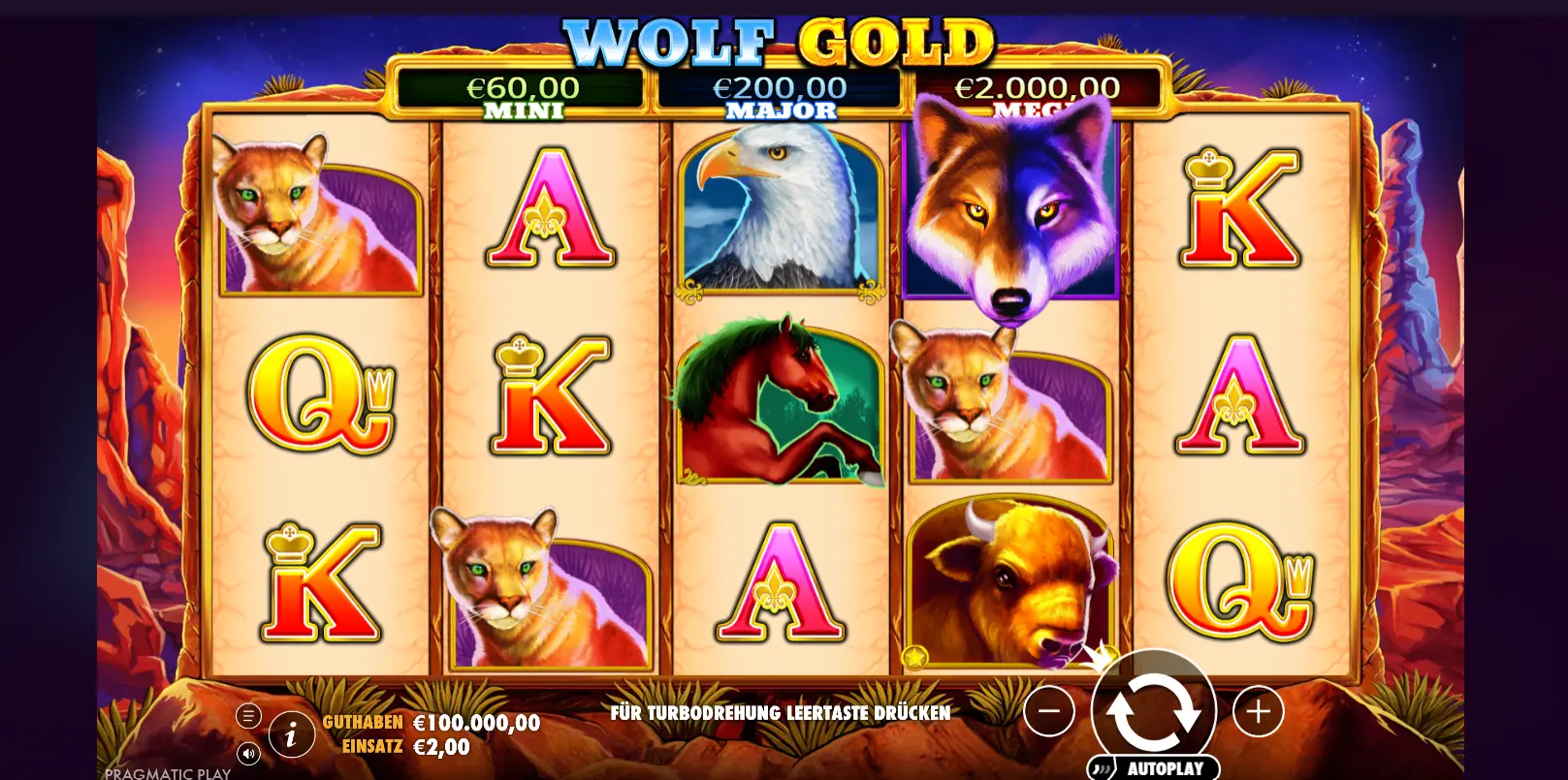 Wolf Gold — Spielansicht